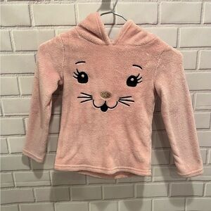 ISAAC MIZRAHI little girls cozy cat soft pink hoodie /size S